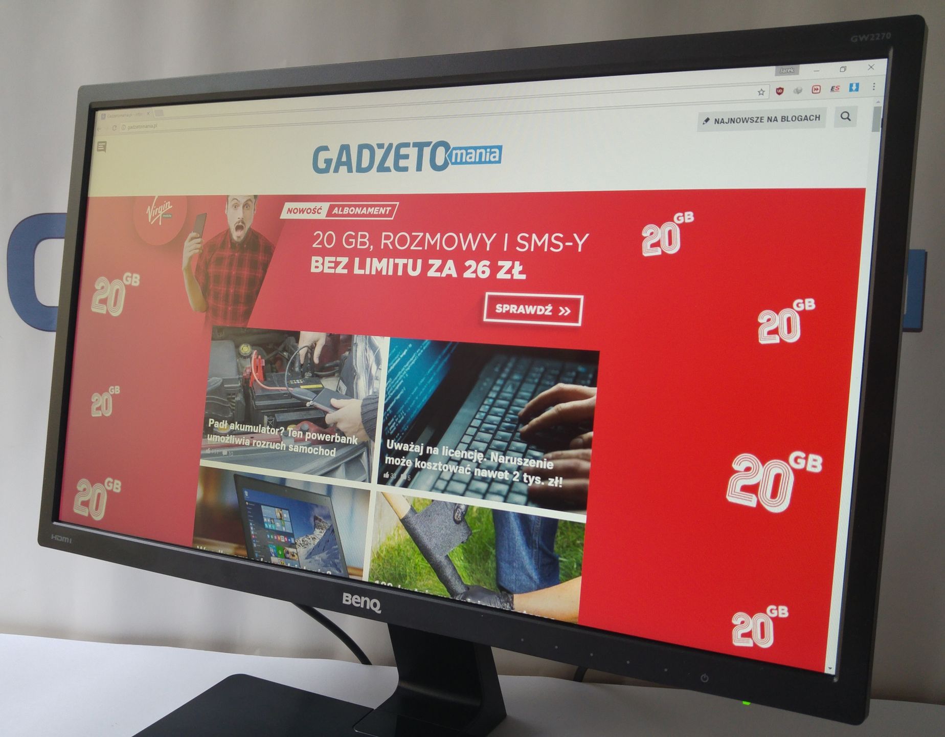 Benq GW2270H: test budżetowego monitora 21.5” z matrycą VA 9