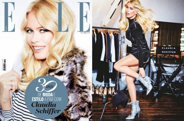 Wygładzona Claudia Schiffer wdzięczy się do obiektywu Ellen von Unwerth