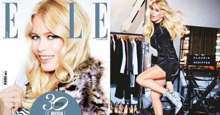 Wygładzona Claudia Schiffer wdzięczy się do obiektywu Ellen von Unwerth