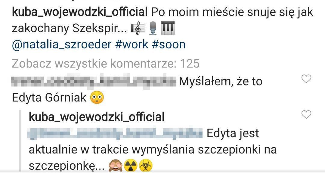 Kuba Wojewódzki odpowiedział na komentarz internauty