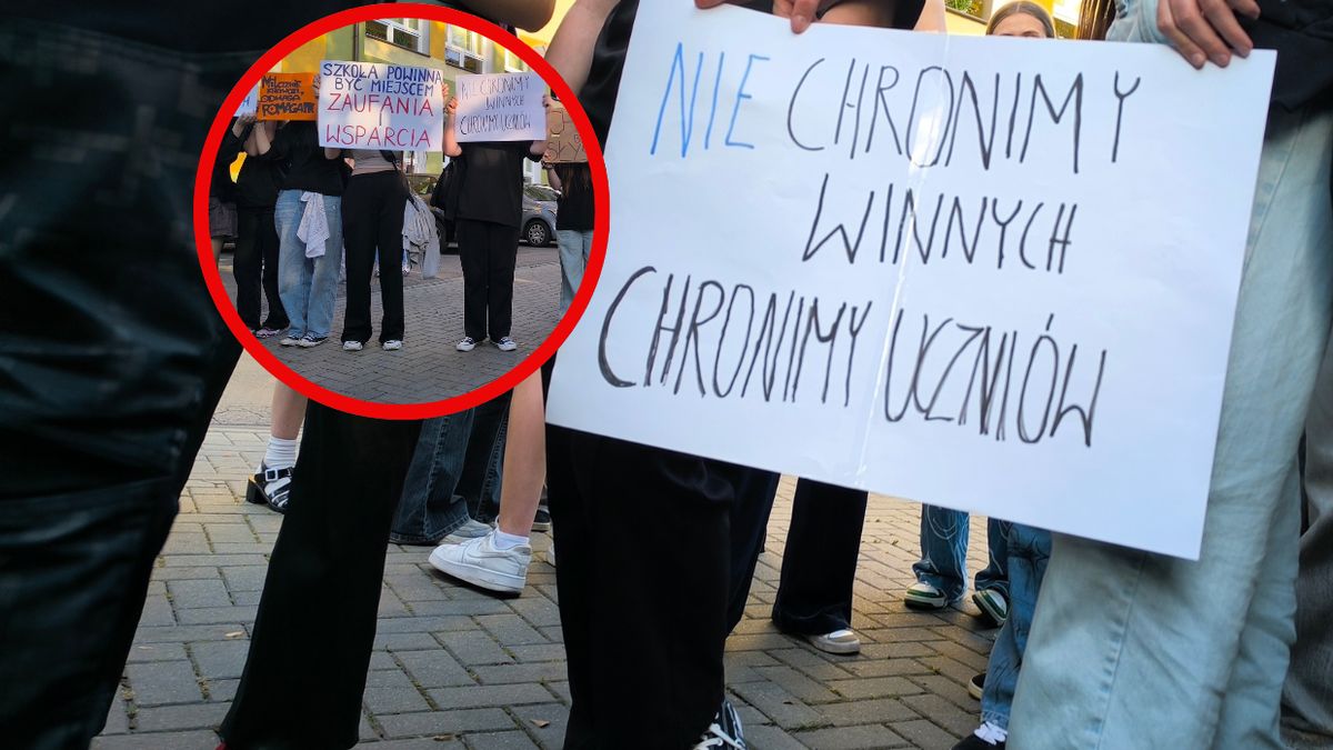 W środę przed szkołą odbyła się manifestacja