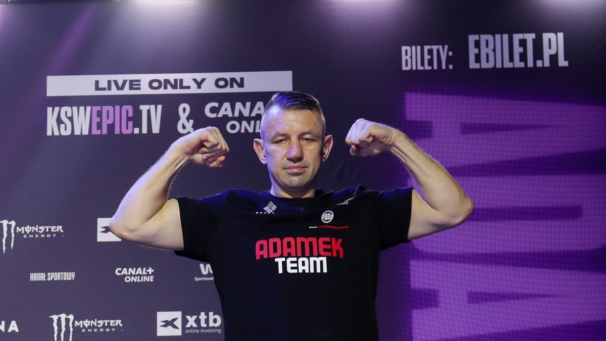 GLIWICE, POLAND - 2024/01/27: Tomasz Adamek of seen during XTB KSW EPIC Media Training at Arena Gliwice. (Photo by Grzegorz Wajda/SOPA Images/LightRocket via Getty Images)