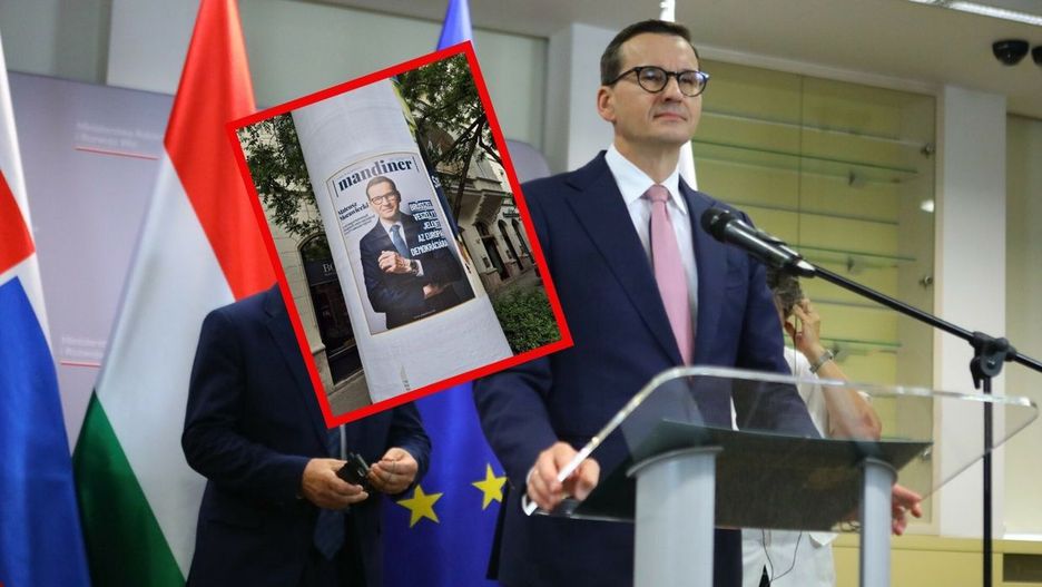 Na ulicach Budapesztu pojawiły się plakaty ze zdjęciem Mateusza Morawieckiego.