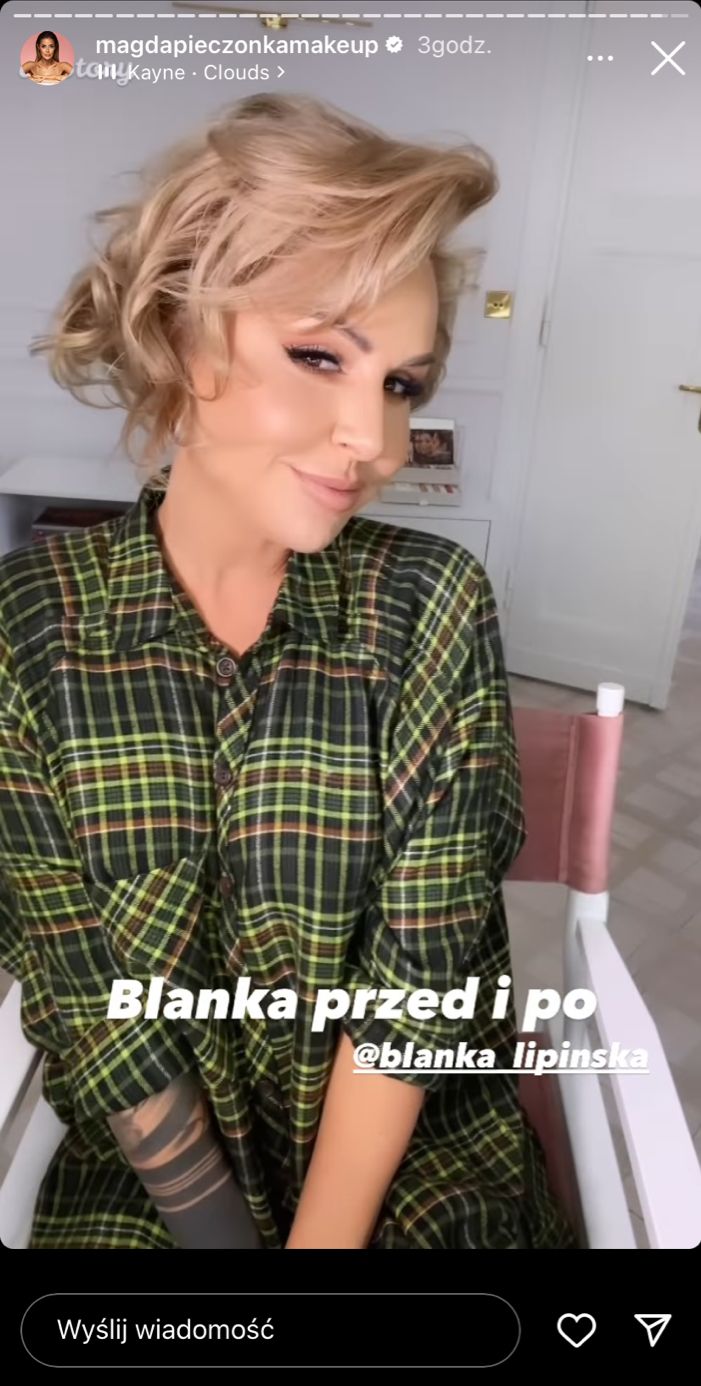 "Wstępna" fryzura Blanki Lipińskiej 