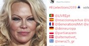 Pamela Anderson zachęca do głosowania na Partię Razem. Internauci: "Pochodzi to z twojego mózgu czy z sylikonu?"