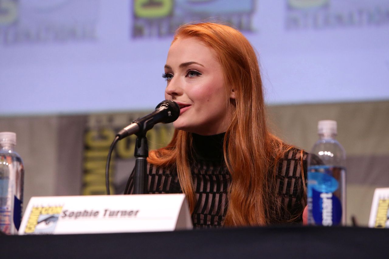 Sophie Turner seen at the Twentieth Century Fox Presentation at 2015 Comic Con on Saturday, July 11, 2015, in San Diego. (Photo by Eric Charbonneau/Getty Images for Twentieth Century Fox)