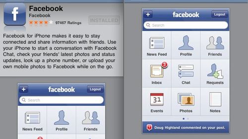 Facebook 3.0 dla iPhone'a 1