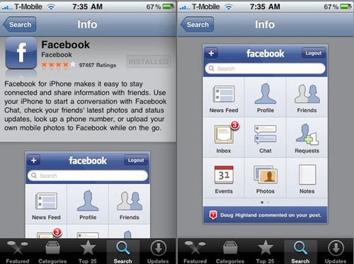 Facebook 3.0 dla iPhone'a