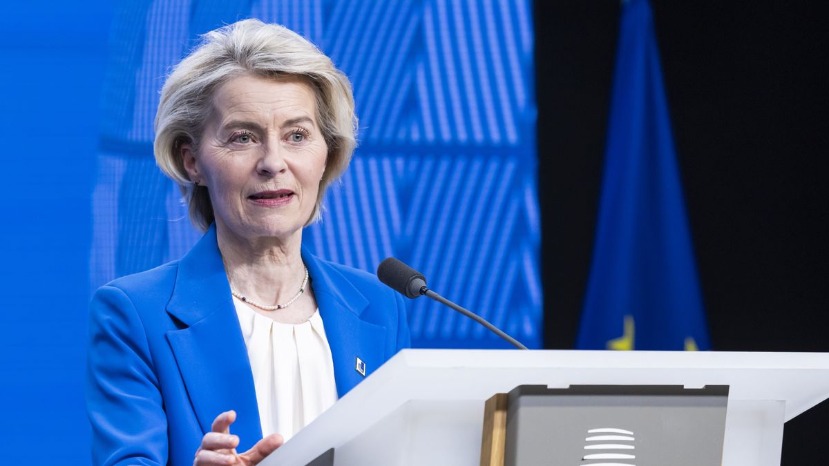 A joint press conference with the President of the European Commission Ursula von der Leyen , the President of the European Council Antonio Costa and the Prime Minister of Denmark Mette Frederiksen, after the end of the European Council Summit, the EU leaders meeting at the headquarters of the Europe. Leaders discussed among other topics to provide support and a new 90 billion euro loan to Ukraine, the usage of frozen in the EU Russian assets and the Mercosur agreement. Brussels, Belgium on December 19, 2025 (Photo by Nicolas Economou/NurPhoto via Getty Images)