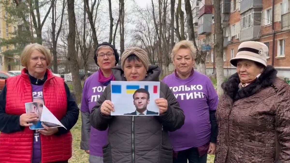 Seniorki z Rosji grożą Macronowi