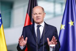 BERLIN, GERMANY - MAY 07: Olaf Scholz, Federal Chancellor of Germany, captured during a press conference on May 07, 2024 in Berlin, Germany. (Photo by Juliane Sonntag/Photothek via Getty Images)