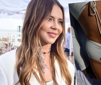 Maja Sablewska w białym bikini. Odsłoniła idealnie płaski brzuch. "Szczęśliwa ja"