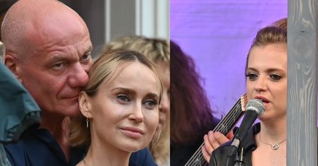 Zakochany Piotr Zelt wącha partnerkę na koncercie Sashy Strunin (FOTO)