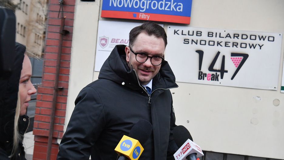 Warszawa, 16.12.2023. Poseł PiS Łukasz Mejza po posiedzeniu Rady Politycznej PiS, 16 bm. w siedzibie partii w Warszawie. (sko) PAP/Andrzej Lange