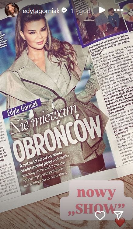 Edyta Górniak rozprawia się od samotności