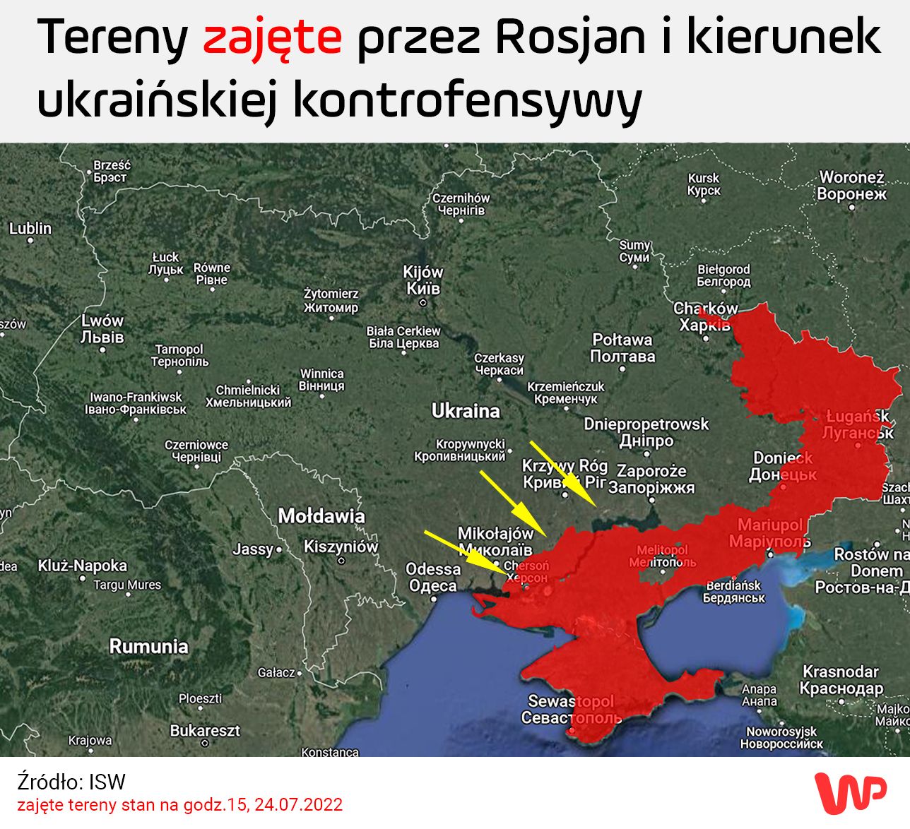 Wg Instytutu Studiów nad Wojną siły ukraińskie zaczęły lub przygotowują się do kontrofensywy