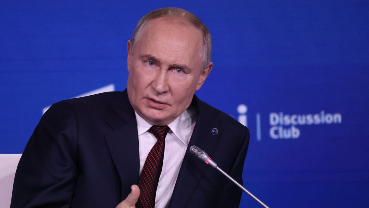 Russian President Vladimir Putin Attends Plenary Session In Sochi
SOCHI, RUSSIA - NOVEMBER 7 (RUSSIA OUT) Russian President Vladimir Putin speaks during a plenary session of the Valdai Club on November 7, 2024 in Moscow, Russia. Putin visited an annual meeting of Russian and foreign analysts and political scientists. (Photo by Contributor/Getty Images)
Contributor