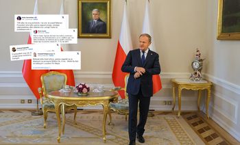 Tusk czekał na Nawrockiego. Sieć komentuje