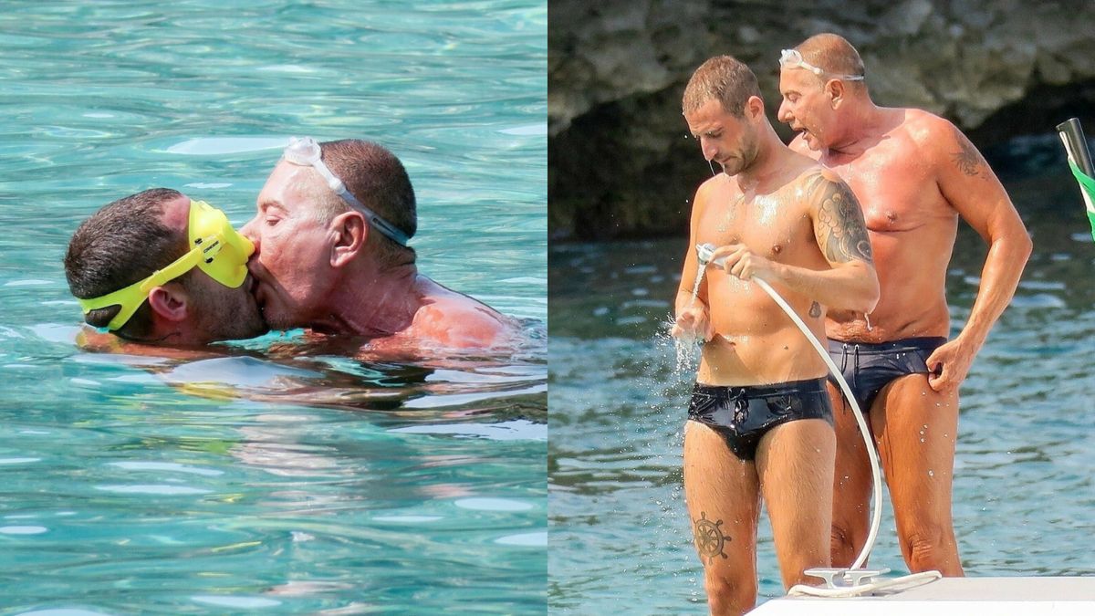 Stefano Gabbana migdali się z ukochanym w błękitnej wodzie