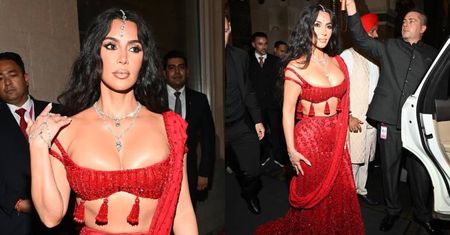 Internauci przywołują Kim Kardashian do porządku: "Miałaś jedno zadanie - ubrać się na wesele, a i tego nie udało ci się zrobić zgodnie ze zwyczajami" (ZDJĘCIA)