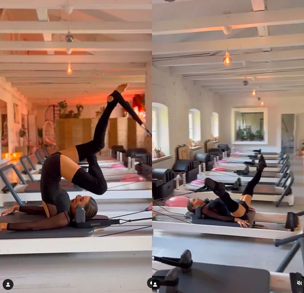 Gibka Małgorzata Rozenek wywija w studio pilatesu
