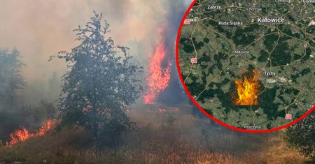 Pożar lasu na Śląsku. Dromader zrzucał wodę z powietrza
