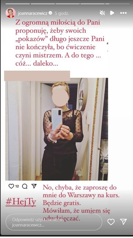 Joanna Racewicz upokorzyła hejterkę