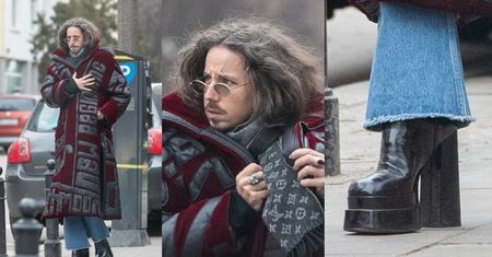 Michał Szpak w butach na zabójczych OBCASACH walczy z ponurą aurą (ZDJĘCIA)