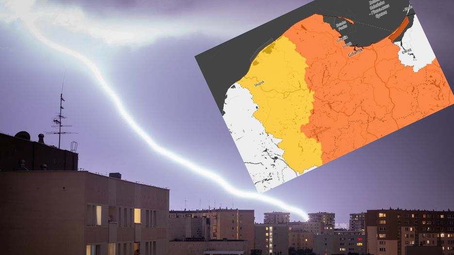 Najsilniejsze burze mogą wystąpić we wschodniej części regionu, m.in. w Trójmieście. 