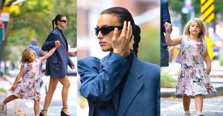 Irina Shayk z torebką za ponad 50 TYSIĘCY złotych odprowadza córkę do szkoły. IKONA? (ZDJĘCIA)