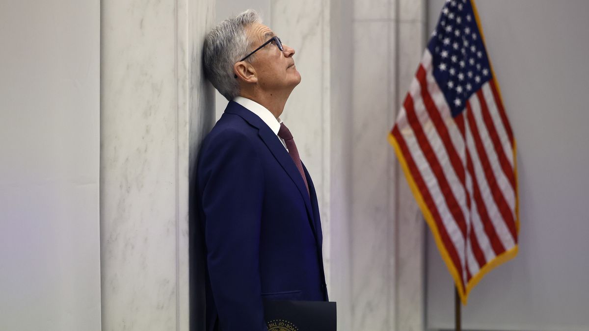 WASHINGTON, DC - NOVEMBER 08: Fed Chairman Jerome Powell prepares to deliver remarks to the The Federal Reserve's Division of Research and Statistics Centennial Conference on November 08, 2023 in Washington, DC. Market watchers and policy makers are listening carefully to Powell for indications of whether the Fed would need to hike rates further to bring down inflation. (Photo by Chip Somodevilla/Getty Images)