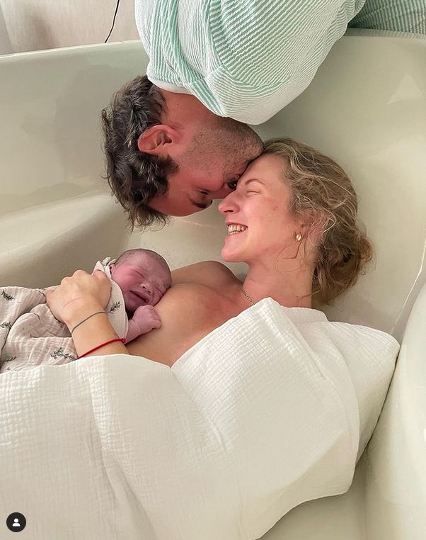 Lara Gessler i Piotr Szeląg z synem