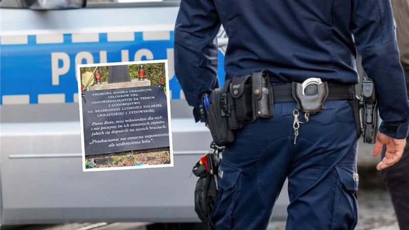 Zdewastowany pomnik na Podkarpaciu