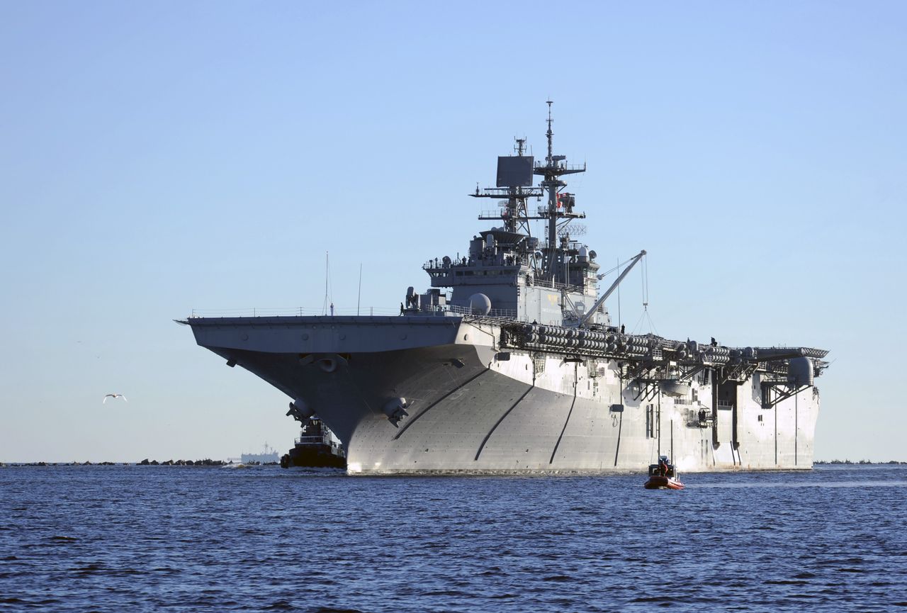 26. The Marine Expeditionary Unit is currently on board the amphibious assault ship USS Bataan.