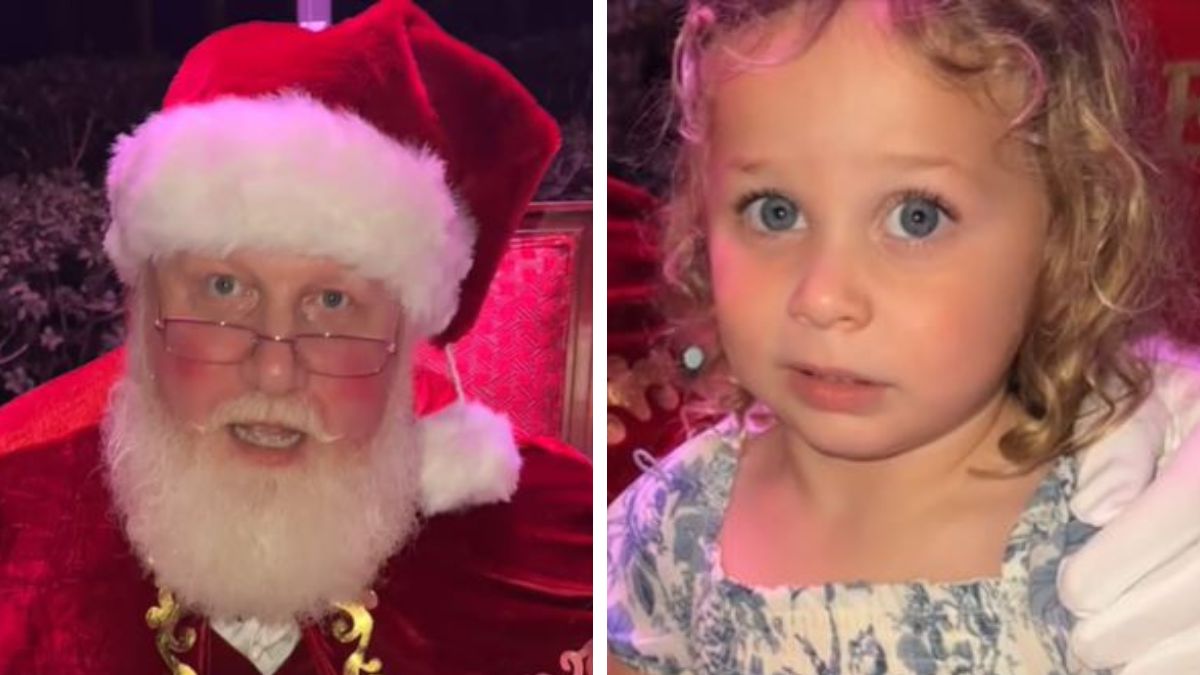 Święty mikołaj podbił TikToka reakcją na zachowanie 3-latki.