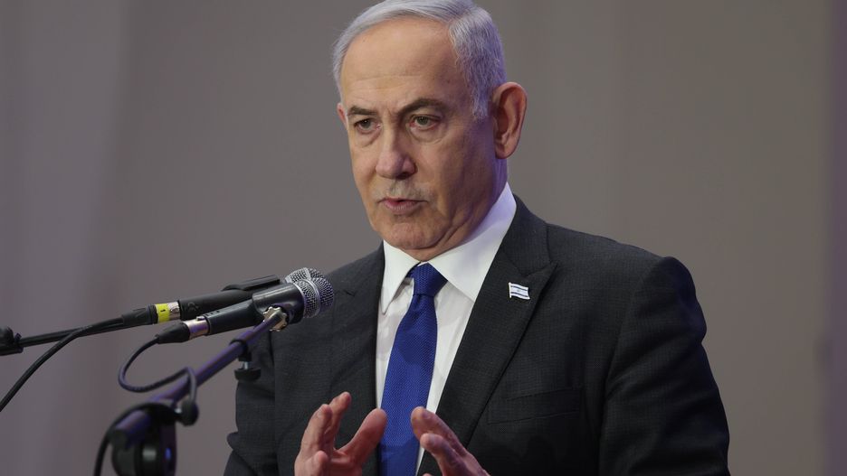Prime minister attends the Conference of Presidents of Major American Jewish Organizations
epa11164475 Israeli prime minister Benjamin Netanyahu attends the annual Conference of Presidents of Major American Jewish Organizations event in Jerusalem, 18 February 2024.  EPA/ABIR SULTAN ANP special assignment 
Dostawca: PAP/EPA.
ABIR SULTAN