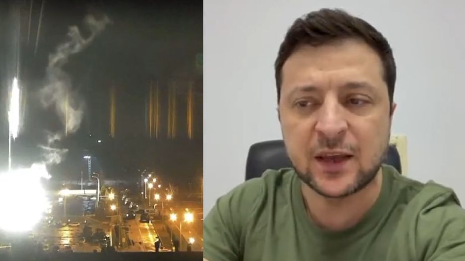 Prezydent Ukrainy po ostrzale elektrowni atomowej oskarżył Rosję o "terroryzm nuklearny"