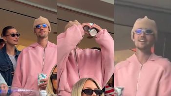 Rozweseleni Bieberowie bawią się na mundialu. Fani wieszczą powrót do formy: "WYGLĄDA NA ZDROWEGO" (WIDEO)