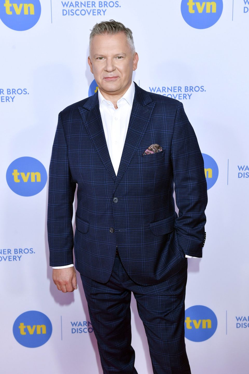 Grzegorz Kajdanowicz na konferencji ramówkowej TVN