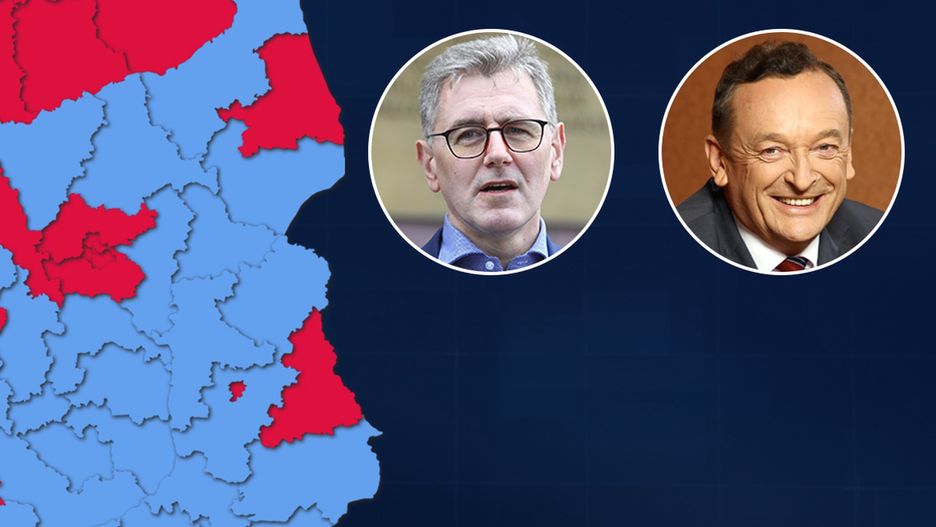 Maciej Żywno, były podlaski wojewoda (na fot z lewej) oraz  prof. Józef Zając twórca uczelni zawodowej w Chełmie wygrali w wyborach do Senatu. To te czerwone okręgi wyborcze na tle wyników PiS we wschodniej Polsce