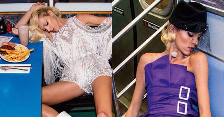 Anja Rubik przysypia nad frytkami