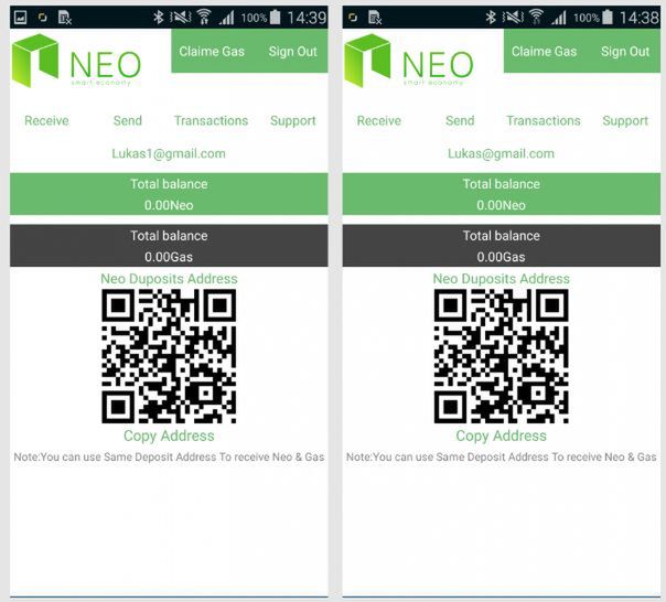 Aplikacje podszywające się pod portfel NEO Wallet