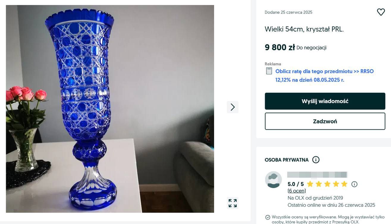 Wazon z Huty Szkła "Irena"