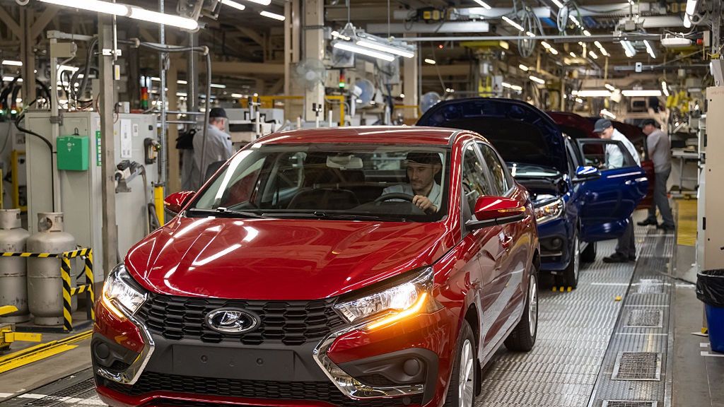 Workers on the production line of the "Avtozavod St.
SAINT PETERSBURG, RUSSIA - 2025/09/18: Workers on the production line of the "Avtozavod St. Petersburg" plant assemble the LADA Iskra car. The agreement on the localization of Iskra production between AVTOVAZ and the "Avtozavod St. Petersburg" plant was signed in June at the St. Petersburg International Economic Forum (SPIEF). Within three months, the enterprise reconfigured the assembly lines and trained the staff. Mass production of LADA Iskra cars began at the plant. (Photo by Andrei Bok/SOPA Images/LightRocket via Getty Images)
SOPA Images
iskra production, lada iskra cars, enterprise, avtovaz, lada iskra car, workers, mass production, assembly lines, avtozavod st. petersburg plant, production