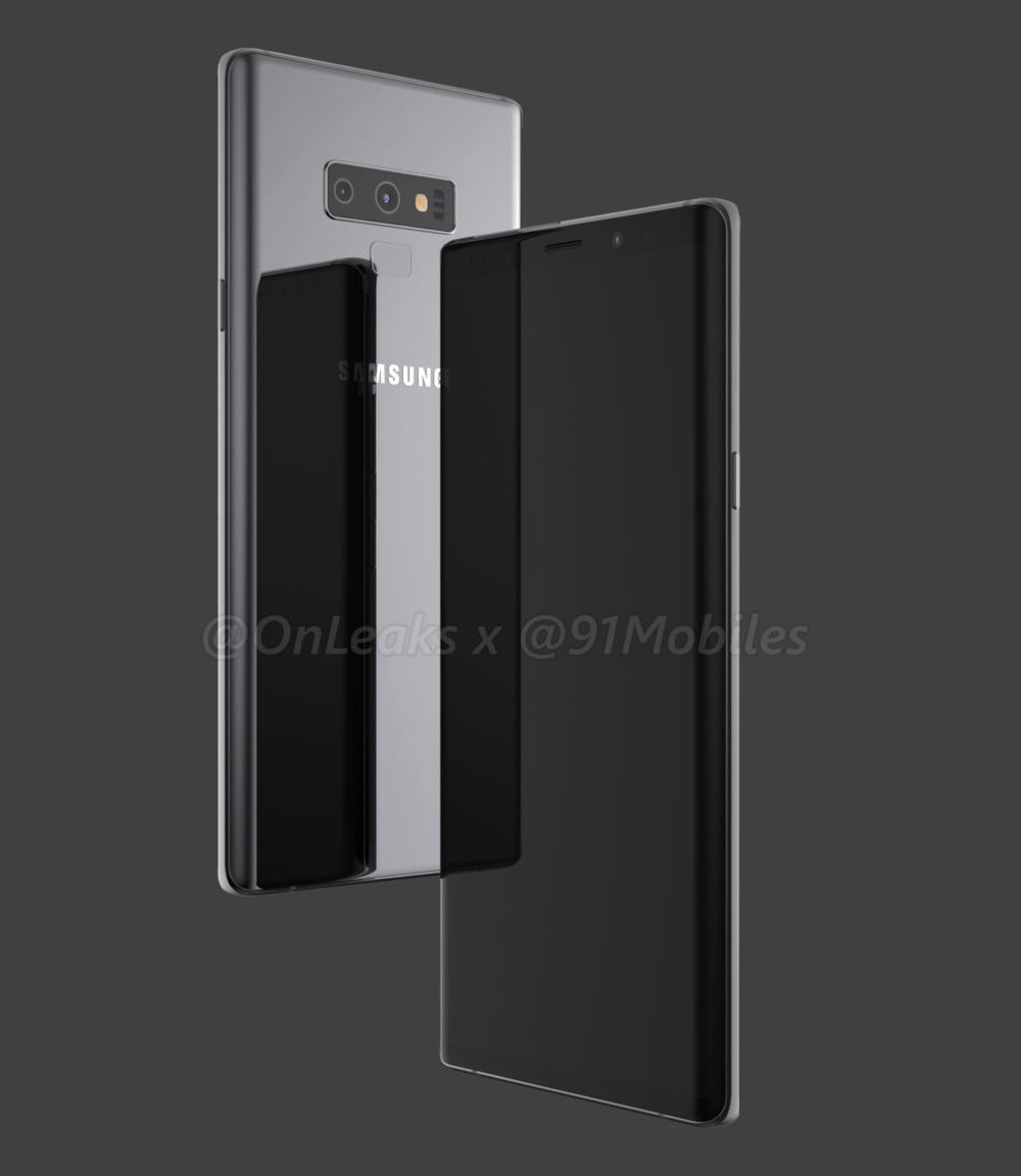 Samsung Galaxy Note 9 - wizualizacja