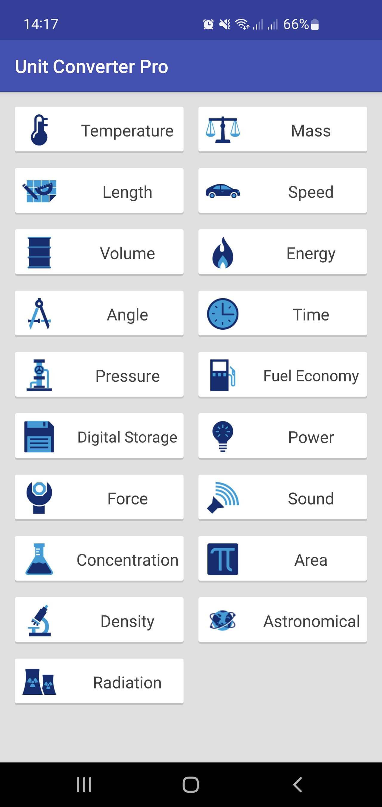 Aplikacja Unit Converter Pro