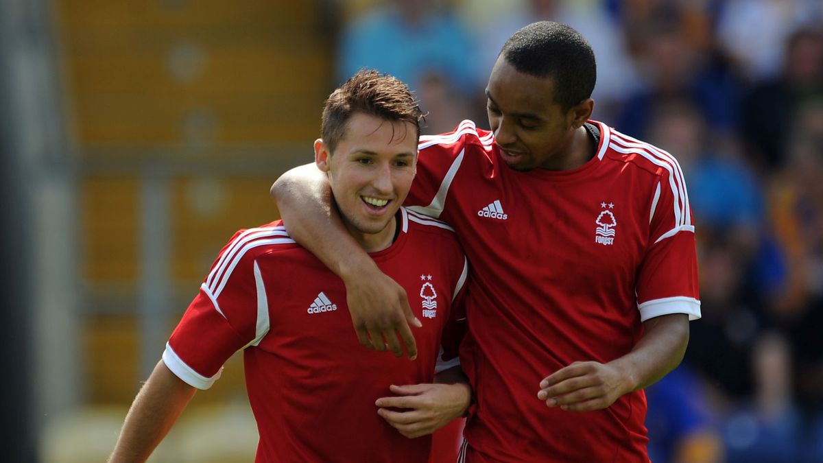 Na zdjęciu od lewej: Radosław Majewski i Dexter Blackstock