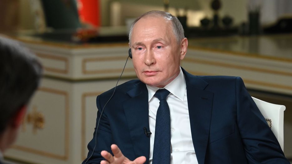 MOSCOW, RUSSIA - JUNE 14, 2021: Russia's President Vladimir Putin gives an interview to NBC News at the Moscow Kremlin. Maxim Blinov/Russian Presidential Press and Information Office/TASS (Photo by Maxim Blinov\TASS via Getty Images)