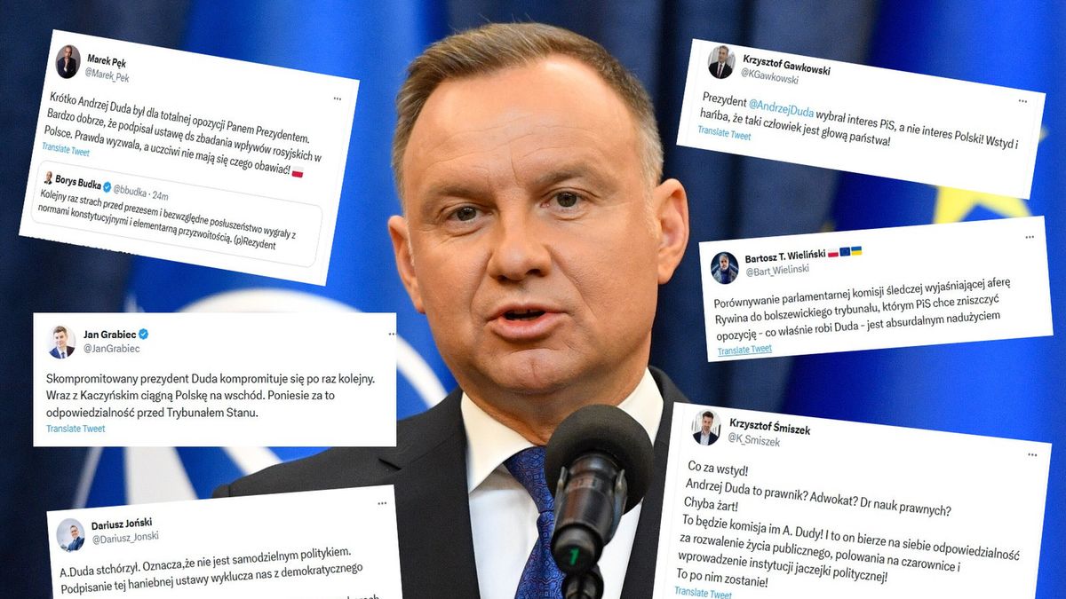 Lawina komentarzy po decyzji Dudy ws. "lex Tusk"
