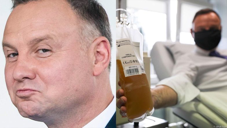 Andrzej Duda oddaje osocze